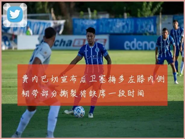 费内巴切宣布后卫塞梅多左膝内侧韧带部分撕裂将缺席一段时间
